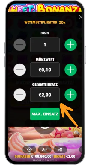 Sweet Bonanza How To - Einsatz